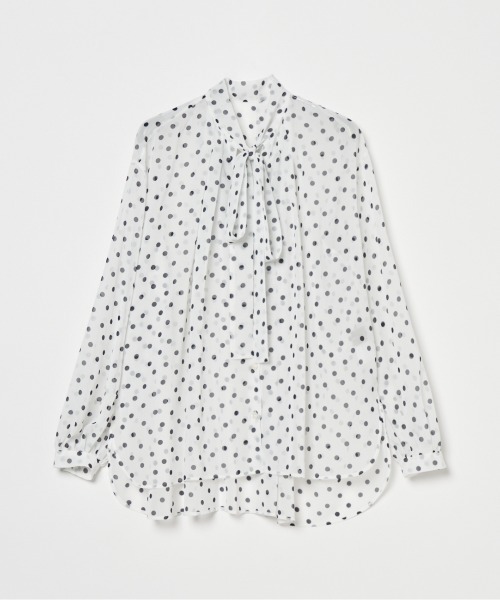 HELIOPOLE(エリオポール)の「DOT BOWTIE BLOUSE(シャツ/ブラウス・レディース・ブラック/ホワイト・38)」の3枚目の写真