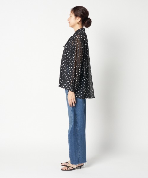 HELIOPOLE(エリオポール)の「DOT BOWTIE BLOUSE(シャツ/ブラウス・レディース・ブラック/ホワイト・38)」の11枚目の写真