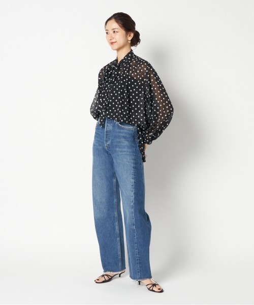 HELIOPOLE(エリオポール)の「DOT BOWTIE BLOUSE(シャツ/ブラウス・レディース・ブラック/ホワイト・38)」の14枚目の写真
