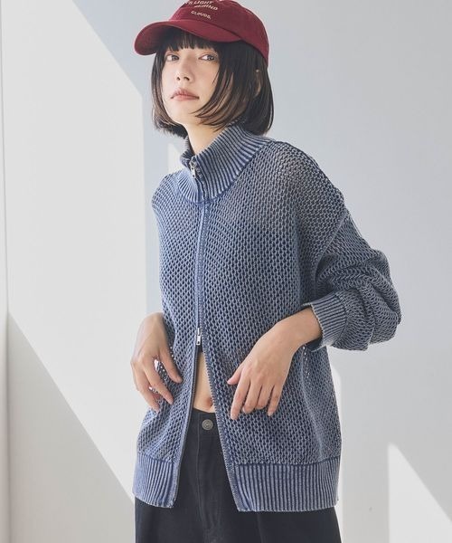 PBLIM（ページボーイリム）の「《UNISEX》ピグメントメッシュニット（ニット/セーター・レディース・ブラック/ブラウン/ブルー・MEDIUM/SMALL）」の14枚目の写真