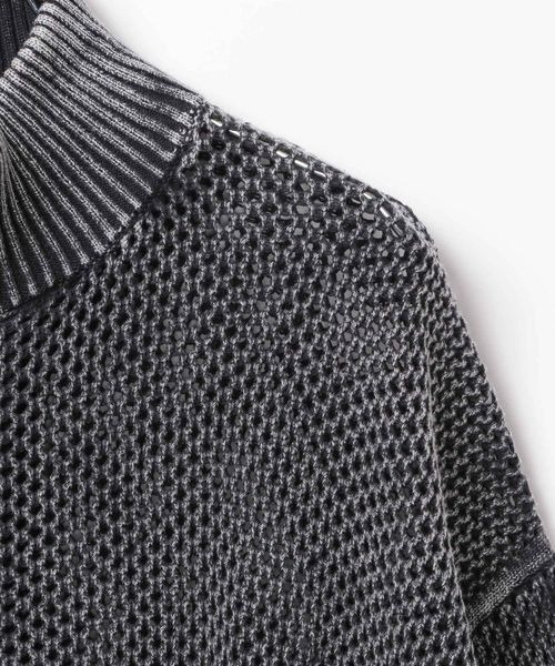 PBLIM（ページボーイリム）の「《UNISEX》ピグメントメッシュニット（ニット/セーター・レディース・ブラック/ブラウン/ブルー・MEDIUM/SMALL）」の17枚目の写真