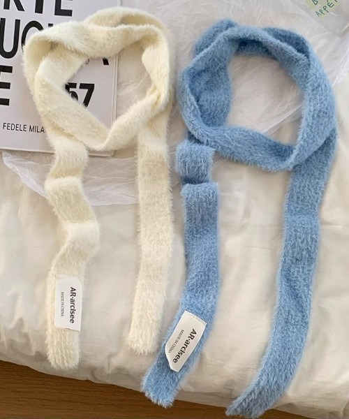 ARCHIVER（アーカイバ）の「【Bz】ロングニット細マフラー/ロングタイ無地カラー（MA/EK225）（マフラー・レディース・レッド/ブラウン/イエロー/ブルー/スモーキーグリーン系/ブラック/ホワイト/グレー・FREE）」の21枚目の写真