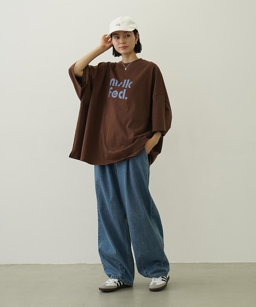 ☆ミルクフェド☆超美品☆完売配色ビッグロゴオーバーサイズTシャツ☆ 新品】ミルクフェド ビッグTシャツ オーバーサイズ ロゴ - メルカリ