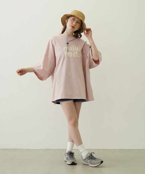 ☆ミルクフェド☆超美品☆完売配色ビッグロゴオーバーサイズTシャツ☆ 新品】ミルクフェド ビッグTシャツ オーバーサイズ ロゴ - メルカリ