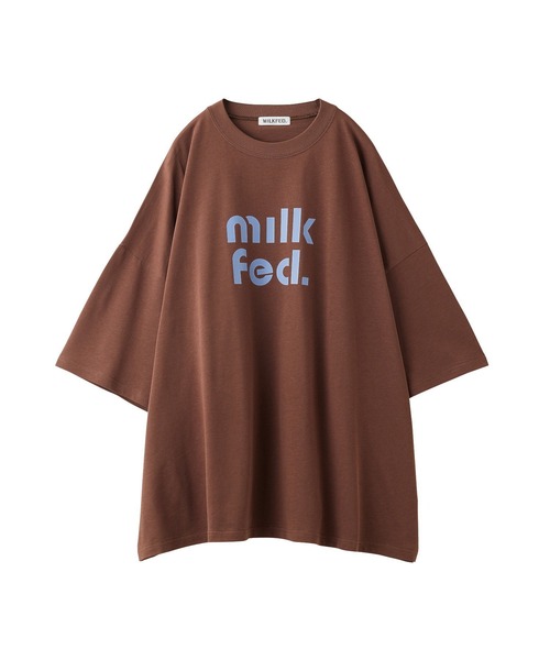 ミルクフェド MILKFED. カットアウトロゴ ビッグショートスリーブ トップ 103252013001 SU25 CUT OUT LOGO BIG S S TOP 半袖Tシャツ NAVY 正規取扱店 MILKFED. ミルクフェド カットアウトロゴ ビッグショート