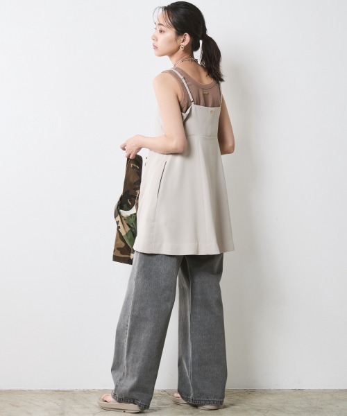 CHIC STYLE（シックスタイル）の「テレコタンクトップ＜大きいサイズ有＞シックスタイル（タンクトップ・レディース・オフホワイト/モカ/チャコール・M/L/LL/3L/4L/5L）」の10枚目の写真