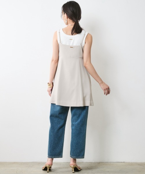 CHIC STYLE（シックスタイル）の「テレコタンクトップ＜大きいサイズ有＞シックスタイル（タンクトップ・レディース・オフホワイト/モカ/チャコール・M/L/LL/3L/4L/5L）」の12枚目の写真