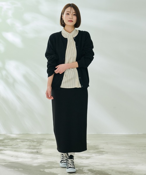 Arnold Palmer（アーノルドパーマー）の「リネンタッチ エアリ― ニット カーディガン（カーディガン/ボレロ・レディース・アイボリー/ブラック/ピンク・S/M/L）」の13枚目の写真