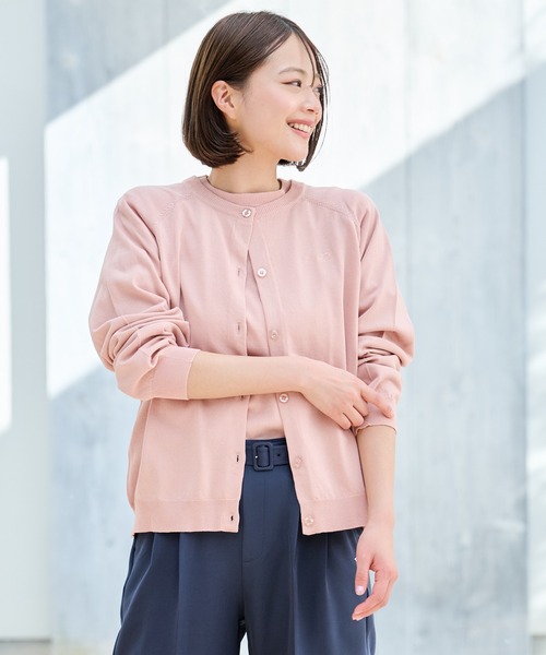 Arnold Palmer（アーノルドパーマー）の「リネンタッチ エアリ― ニット カーディガン（カーディガン/ボレロ・レディース・アイボリー/ブラック/ピンク・S/M/L）」の10枚目の写真