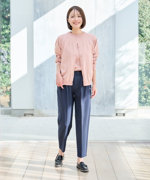 Arnold Palmer（アーノルドパーマー）の「リネンタッチ エアリ― ニット カーディガン（カーディガン/ボレロ・レディース・アイボリー/ブラック/ピンク・S/M/L）」の11枚目の写真