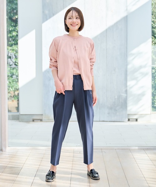 Arnold Palmer（アーノルドパーマー）の「リネンタッチ エアリ― ニット カーディガン（カーディガン/ボレロ・レディース・アイボリー/ブラック/ピンク・S/M/L）」の12枚目の写真