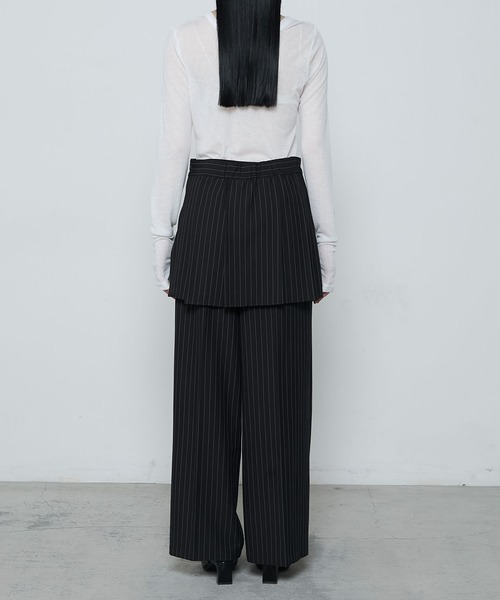 le ELMi(ルエルミ)の「Sheer ribbed U-neck pullover / シアーテレコUネックプルオーバー(Tシャツ/カットソー・レディース・ブラック/ホワイト/ネイビー/ピンク・FREE)」の13枚目の写真