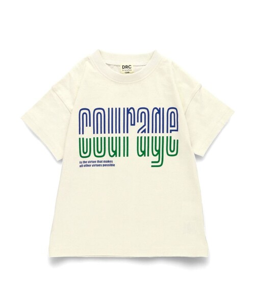 DRC branshes(ディーアールシーブランシェス)の「【DRC/綿100%】アソートグラフィック半袖Tシャツ(Tシャツ/カットソー・キッズ・アイボリー/ブルーグレー/マスタード/フューシャピンク/ベージュ/ダークグリーン/ブラック/チャコールグレー/オフホワイト/ネイビー/ライム/ブルー・150/160/90/100/110/120/130/140)」の18枚目の写真