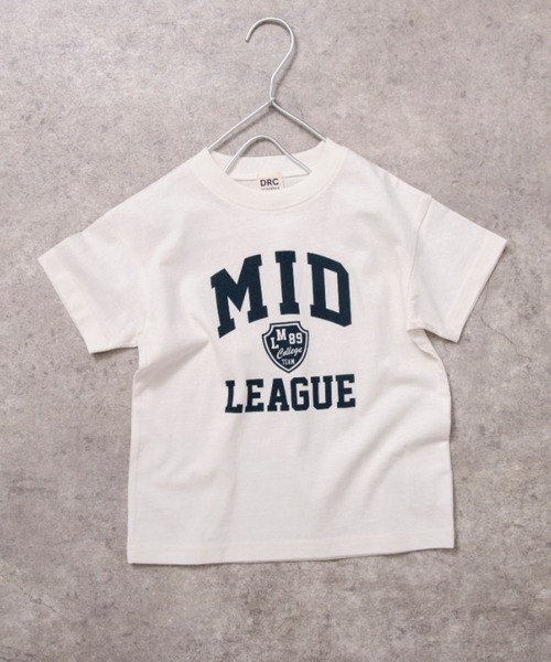 DRC branshes(ディーアールシーブランシェス)の「【DRC/綿100%】アソートグラフィック半袖Tシャツ(Tシャツ/カットソー・キッズ・アイボリー/ブルーグレー/マスタード/フューシャピンク/ベージュ/ダークグリーン/ブラック/チャコールグレー/オフホワイト/ネイビー/ライム/ブルー・150/160/90/100/110/120/130/140)」の2枚目の写真
