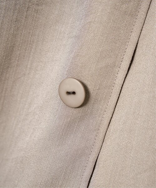 LBC(エルビーシー)の「リネンライクハーフスリーブジャケット(テーラードジャケット・レディース・カーキブラウン/ダークオリーブ・M)」の12枚目の写真