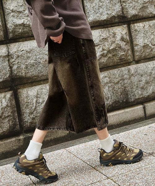 SWAGVIBE（スワッグバイブ）の「【SWAGVIBE】Vintage Make Double Knees Loose Fit Denim Shorts（デニムパンツ・メンズ・ブラック/インディゴブルー/ライトインディゴブルー・S/M/L）」の9枚目の写真