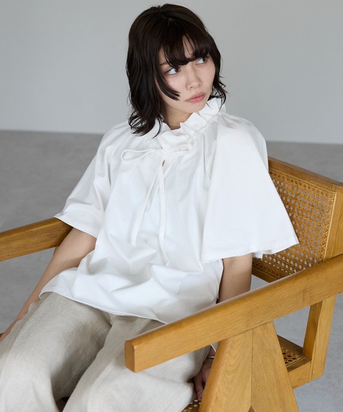 新品未使用　self portrait ビジュー　リボントップス シフォン袖 美しさと余韻が漂うトップス – ONE PEACE ONLINE