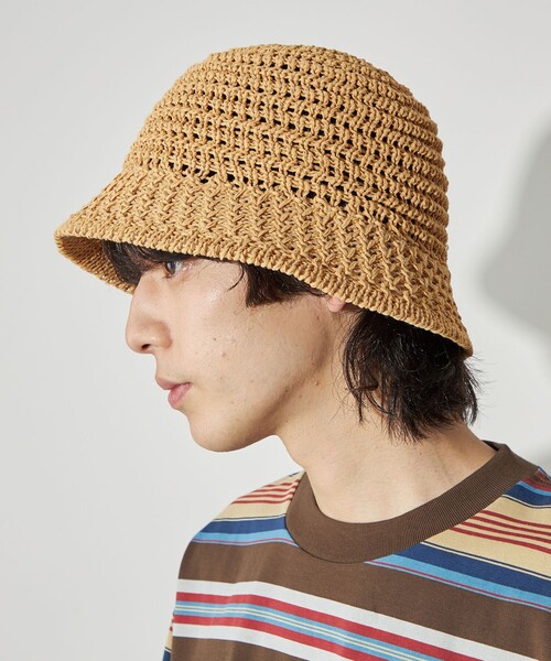 CITEN（シテン）の「＜CITEN＞アミコミバケットハット（ハット・レディース・ベージュ/ブラック・FREE）」の5枚目の写真