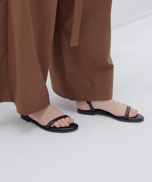 FABIO RUSCONI（ファビオルスコーニ）の「FABIO RUSCONI / EMA stads flat sandals(スタッズフラットサンダル 2245)（サンダル・レディース・ブラック・37/36）」の13枚目の写真
