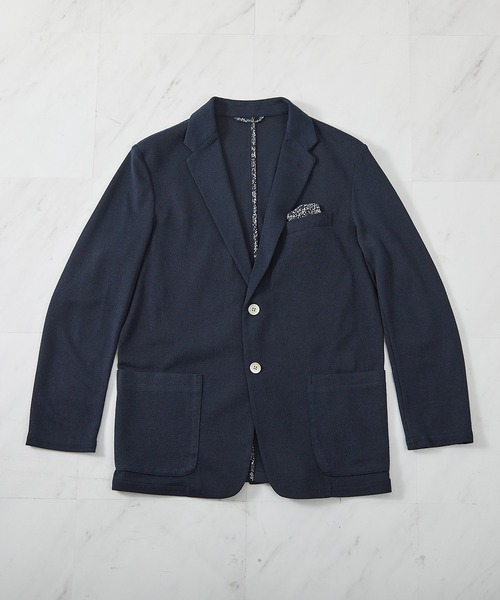 UNION STATION（ユニオンステーション）の「<UNION STATION by MEN'S BIGI>MIXハニカムカットジャケット（テーラードジャケット・メンズ・ネイビー/グレー/ダークネイビー・LL/S/M/L）」の3枚目の写真