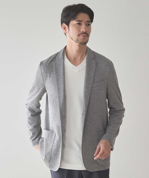 UNION STATION（ユニオンステーション）の「<UNION STATION by MEN'S BIGI>MIXハニカムカットジャケット（テーラードジャケット・メンズ・ネイビー/グレー/ダークネイビー・LL/S/M/L）」の4枚目の写真