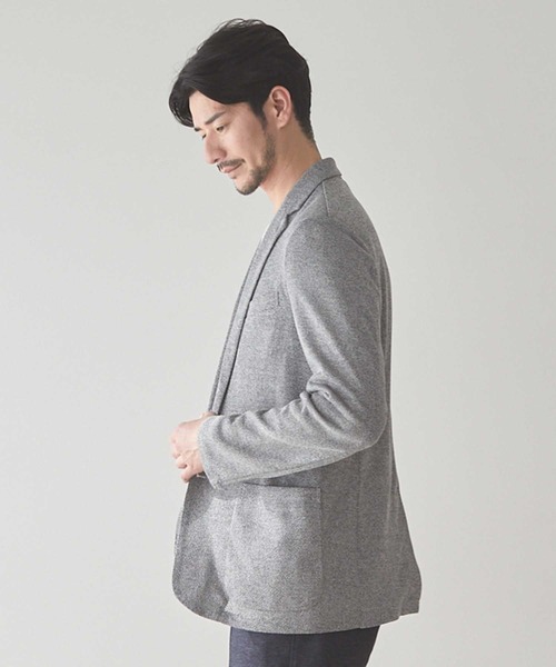 UNION STATION（ユニオンステーション）の「<UNION STATION by MEN'S BIGI>MIXハニカムカットジャケット（テーラードジャケット・メンズ・ネイビー/グレー/ダークネイビー・LL/S/M/L）」の5枚目の写真