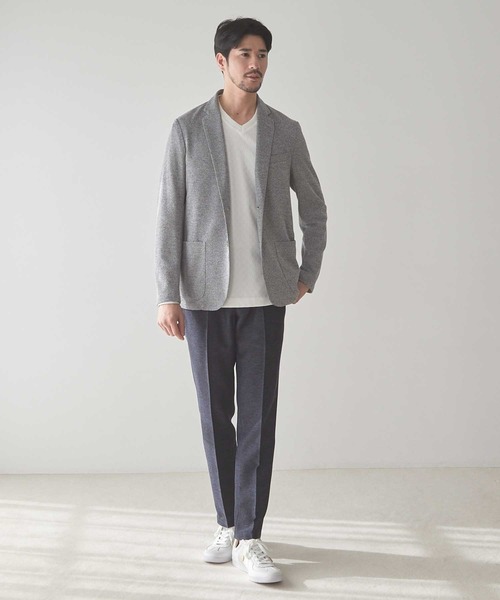 UNION STATION（ユニオンステーション）の「<UNION STATION by MEN'S BIGI>MIXハニカムカットジャケット（テーラードジャケット・メンズ・ネイビー/グレー/ダークネイビー・LL/S/M/L）」の7枚目の写真