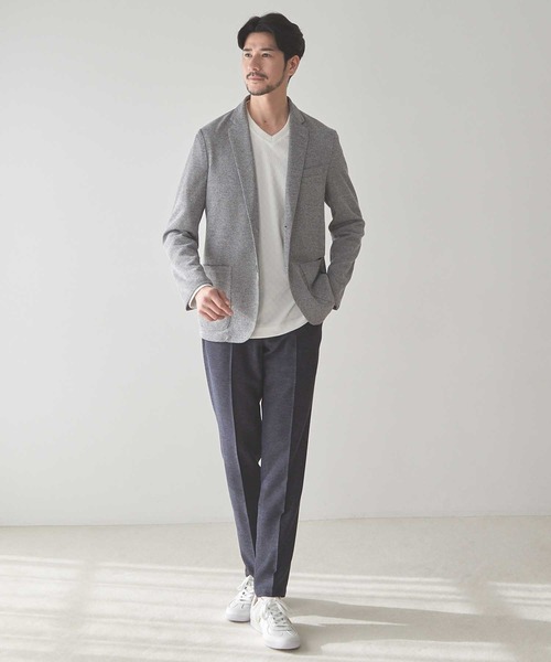 UNION STATION（ユニオンステーション）の「<UNION STATION by MEN'S BIGI>MIXハニカムカットジャケット（テーラードジャケット・メンズ・ネイビー/グレー/ダークネイビー・LL/S/M/L）」の8枚目の写真