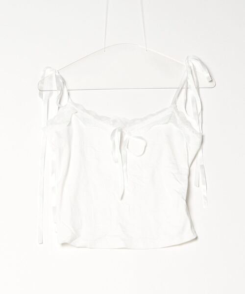 gossip！ロサンゼルス（ゴシップロサンゼルス）の「Y2K レースネックキャミ&2WAYボタンカーディガンSET（Tシャツ/カットソー・レディース・ブラック/グレー/ピンク・FREE）」の19枚目の写真