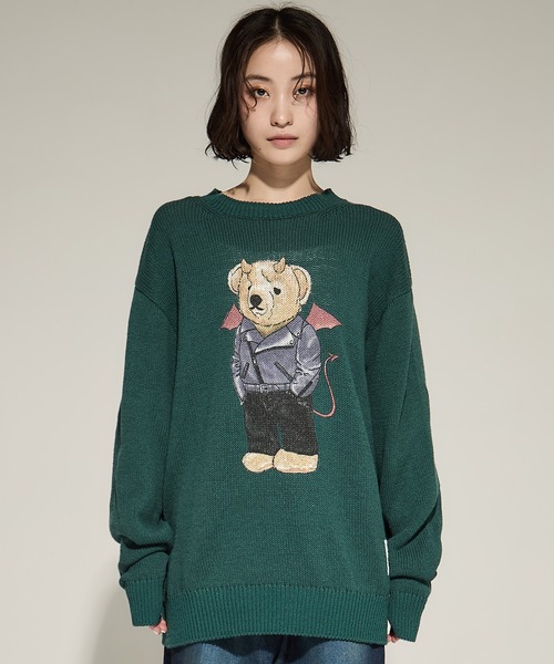 user＿731e0831ページ BASICKS/ベーシックス】Devil Bear A kumal knit/コットンニット
