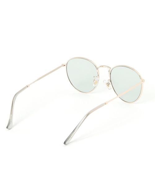 BAYFLOW（ベイフロー）の「[紫外線99%カット]ラウンドメタルサングラス（サングラス・レディース・ライトグリーン/ブラウン・FREE）」の5枚目の写真