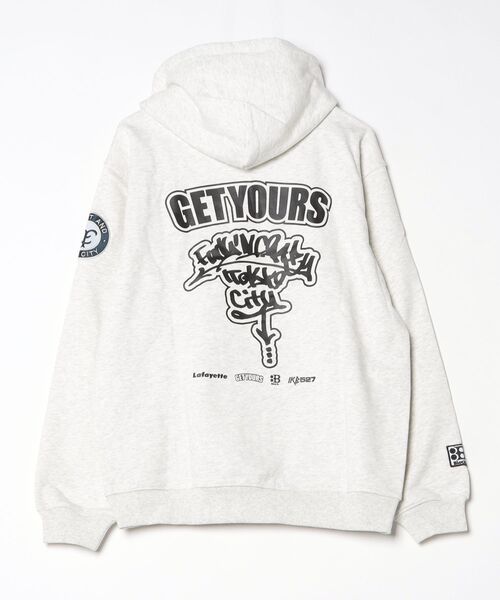 LFYT（エルエフワイティー）の「LFYT ラファイエット【Lafayette】× ゲットユアーズ【GET YOURS】- プルオーバーパーカー【FCTC HOODIE LE250201】（パーカー・メンズ・イエロー/アッシュ/ブラック・X-LARGE/LARGE/MEDIUM）」の4枚目の写真