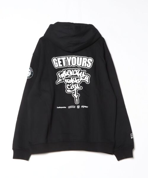 LFYT（エルエフワイティー）の「LFYT ラファイエット【Lafayette】× ゲットユアーズ【GET YOURS】- プルオーバーパーカー【FCTC HOODIE LE250201】（パーカー・メンズ・イエロー/アッシュ/ブラック・X-LARGE/LARGE/MEDIUM）」の5枚目の写真