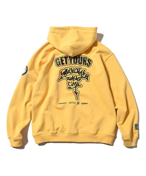LFYT（エルエフワイティー）の「LFYT ラファイエット【Lafayette】× ゲットユアーズ【GET YOURS】- プルオーバーパーカー【FCTC HOODIE LE250201】（パーカー・メンズ・イエロー/アッシュ/ブラック・X-LARGE/LARGE/MEDIUM）」の7枚目の写真