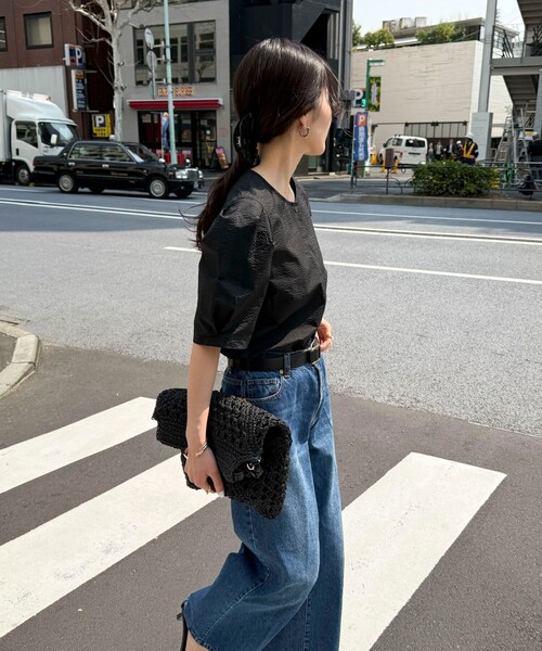 fredy emue(フレディエミュ)の「【WEB限定カラーあり】コットンリップルハート刺繍ブラウス(シャツ/ブラウス・レディース・イエロー系その他/ブラック/ブラック系その他/ベージュ系その他/ホワイト系その他・38)」の8枚目の写真