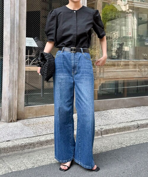 fredy emue(フレディエミュ)の「【WEB限定カラーあり】コットンリップルハート刺繍ブラウス(シャツ/ブラウス・レディース・イエロー系その他/ブラック/ブラック系その他/ベージュ系その他/ホワイト系その他・38)」の9枚目の写真