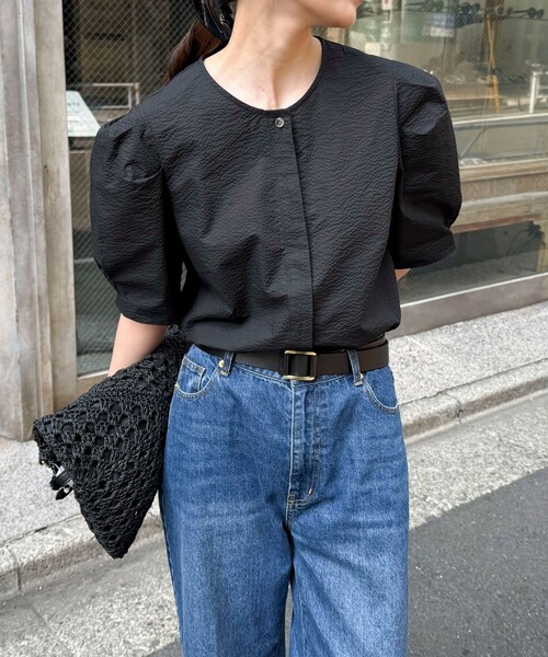 fredy emue(フレディエミュ)の「【WEB限定カラーあり】コットンリップルハート刺繍ブラウス(シャツ/ブラウス・レディース・イエロー系その他/ブラック/ブラック系その他/ベージュ系その他/ホワイト系その他・38)」の16枚目の写真