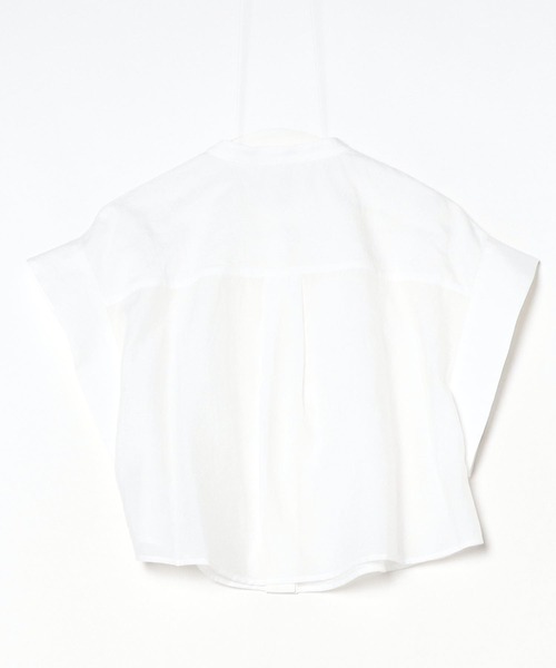 RUMCHE(ラムシェ)の「Half Moon Ruffle Short Blouse / ハーフムーンラッフルショートブラウス(シャツ/ブラウス・レディース・ホワイト/ブラック・FREE)」の6枚目の写真