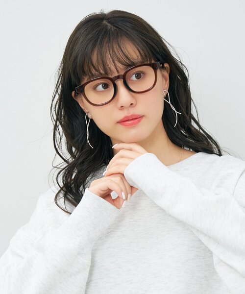 Zoff(ゾフ)の「ウェリントン型 メガネ|軽量|太縁|黒縁フレーム|伊達メガネ| レディース ユニセックス|読書|ビジネス|Zoff|CLASSIC (クラシック)(メガネ・レディース・ブラック/ブラウン系その他5/クリアブルー/ライトグリーン・FREE)」の16枚目の写真