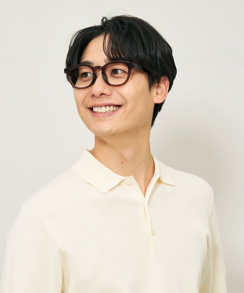 Zoff(ゾフ)の「ウェリントン型 メガネ|軽量|太縁|黒縁フレーム|伊達メガネ| レディース ユニセックス|読書|ビジネス|Zoff|CLASSIC (クラシック)(メガネ・レディース・ブラック/ブラウン系その他5/クリアブルー/ライトグリーン・FREE)」の21枚目の写真