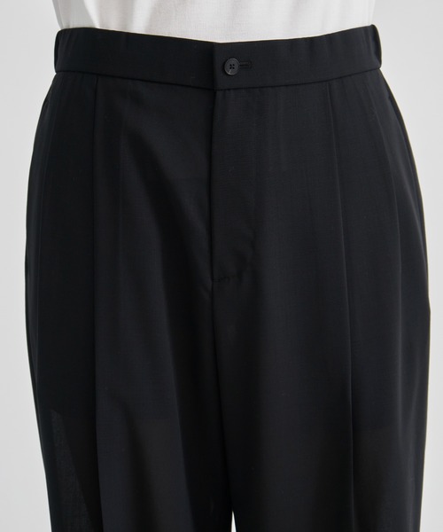 ATON(エイトン)の「【ATON / エイトン】TWIST WOOL TROPICAL TWO TUCKED EASY PANTS(スラックス・メンズ・ブラック/グレー・2/4/6)」の10枚目の写真
