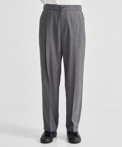 パンツ ATON 25ss TWO TUCKED EASY PANTS ATON TWIST WOOL TROPICAL TWO TUCKED EASY PANTS | 大阪心斎橋