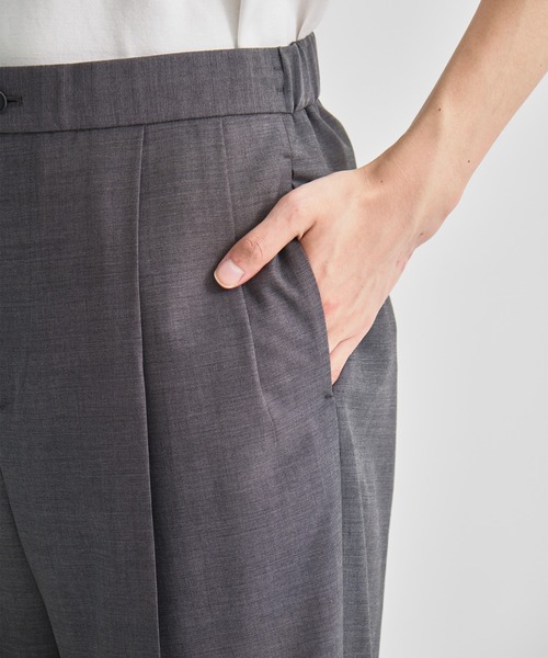 ATON / エイトン】TWIST WOOL TROPICAL TWO TUCKED EASY PANTS