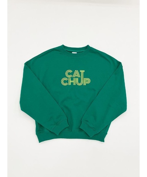 Catchup(ケチャップ)の「【Catchup】Catchupグラフィックスウェットトップス(大人サイズ)(Tシャツ/カットソー・レディース・ライトグリーン/ブルー・M/L/XL/S)」の1枚目の写真