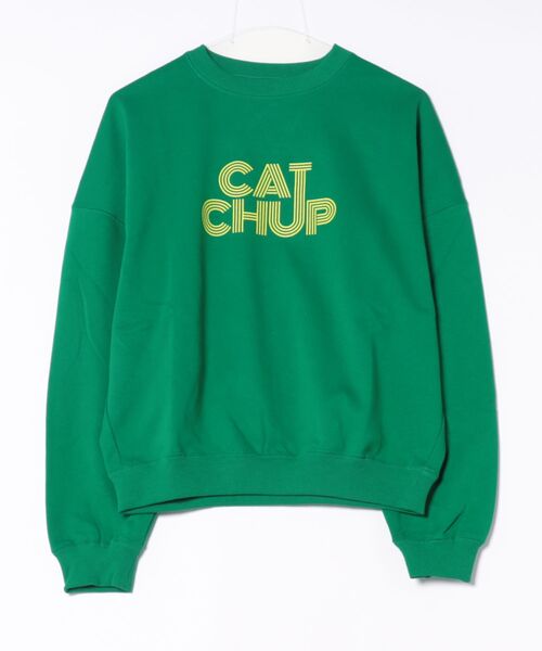 Catchup(ケチャップ)の「【Catchup】Catchupグラフィックスウェットトップス(大人サイズ)(Tシャツ/カットソー・レディース・ライトグリーン/ブルー・M/L/XL/S)」の4枚目の写真