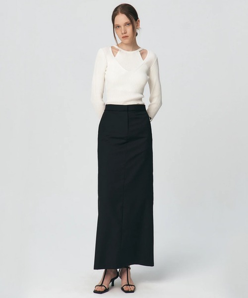 GOOD GRIEF! A Line Fringe Hem Skirt