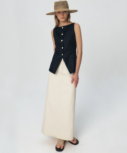 セール】KUME/クメ Fringe Wasit H-line Skirt ロングスカート