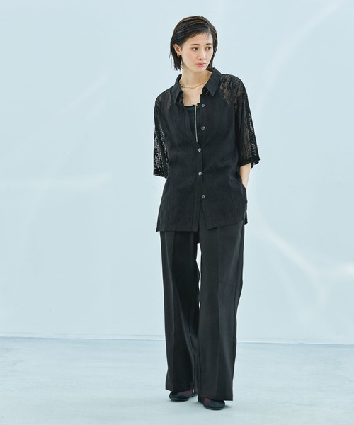 LAKOLE(ラコレ)の「【長さが選べる】レースシャツ / 327800(シャツ/ブラウス・レディース・テラコッタ/ブルー/アイボリー/ブラック/ブラウン・MEDIUM/LARGE)」の12枚目の写真