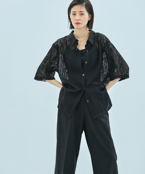 LAKOLE(ラコレ)の「【長さが選べる】レースシャツ / 327800(シャツ/ブラウス・レディース・テラコッタ/ブルー/アイボリー/ブラック/ブラウン・MEDIUM/LARGE)」の17枚目の写真