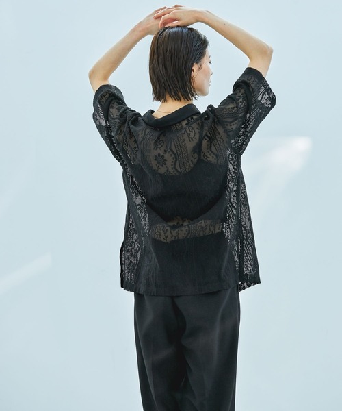 LAKOLE(ラコレ)の「【長さが選べる】レースシャツ / 327800(シャツ/ブラウス・レディース・テラコッタ/ブルー/アイボリー/ブラック/ブラウン・MEDIUM/LARGE)」の18枚目の写真